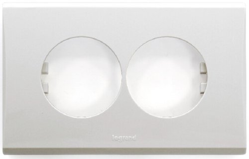 Накладка розетки Legrand Anam Zunis 2-ой белый картинка